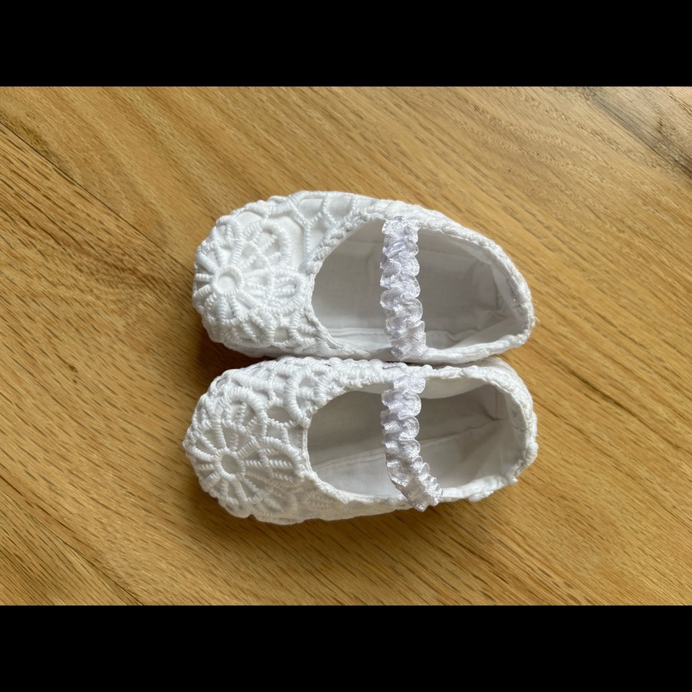 White lace booties